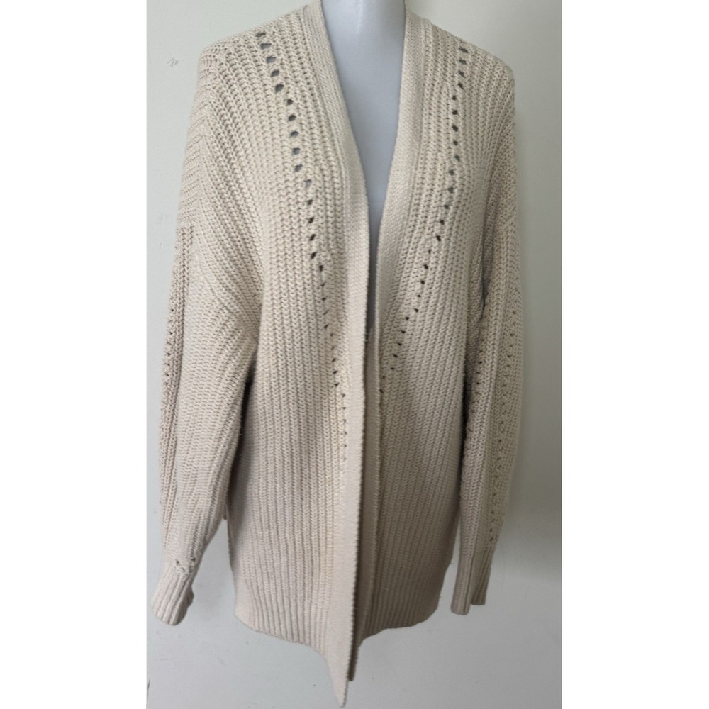 Free People Nightingale Cardigan Knit Sweater Womens Size XS Cream - Picture 9 of 9